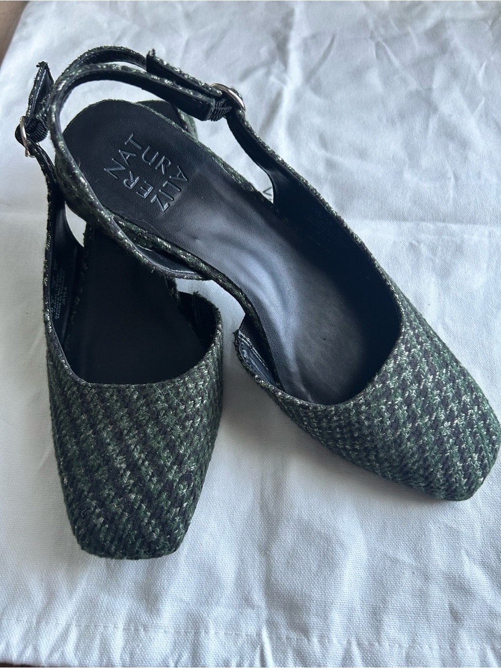 Naturalizer Green Tweed Slingback Pumps - Picture 3 of 8